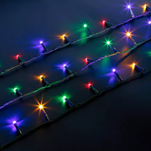 Phenom színes LED fényfüzér 50 m 1000 LED 220-240V 9W átlátszó kábellel