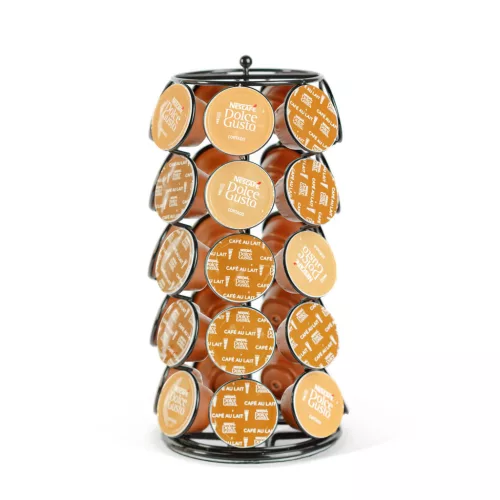 Bewello fém kávékapszula tartó 35 db Dolce Gusto kapszulához, fekete