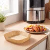 Bewello air fryer sütőpapír olaj nélküli sütőhöz, négyzet, 20 cm, 50 db/csomag
