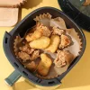 Bewello air fryer sütőpapír olaj nélküli sütőhöz, négyzet, 20 cm, 50 db/csomag