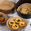 Bewello air fryer sütőpapír olaj nélküli sütőhöz, kör, 20 cm, 50 db/csomag