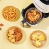 Bewello air fryer sütőpapír olaj nélküli sütőhöz, kör, 20 cm, 50 db/csomag