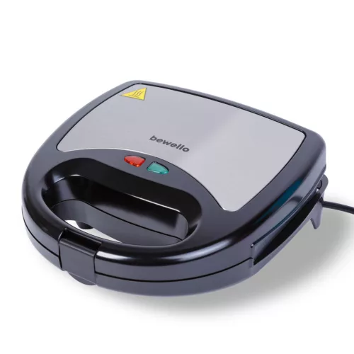 Bewello 3 az 1-ben szendvicssütő 220-240V 800W ezüst/fekete