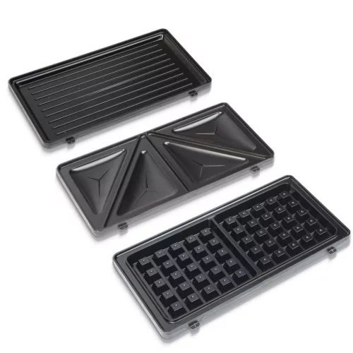 Bewello 3 az 1-ben szendvicssütő 220-240V 800W ezüst/fekete