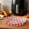 Bewello air fryer sütőpapír, kockás kör, 23 cm, 50 db/csomag