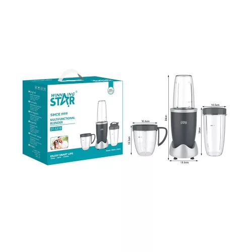 WinningStar multifunkcionális turmixgép 0,95L + 0,7L + 0,53L 900W