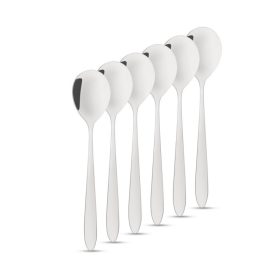   Rozsdamentes acél kávéskanál / desszertes kanál - 137 x 30 mm - 6 db / csomag