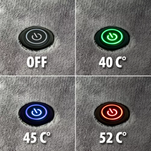 USB-s fűthető takaró, 150 x 80 cm, 40 - 52°C, szürke