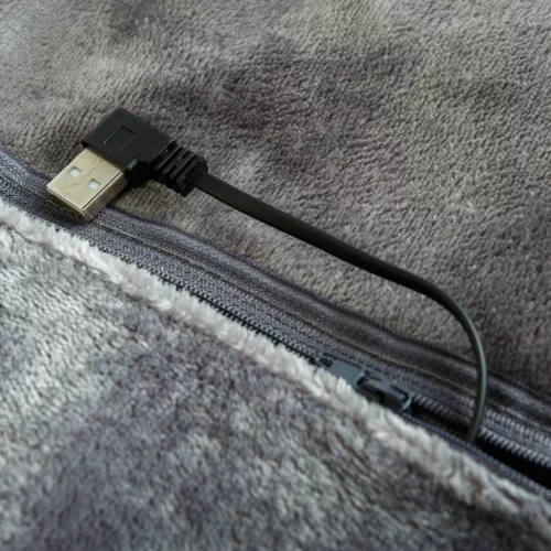 USB-s fűthető takaró, 150 x 80 cm, 40 - 52°C, szürke