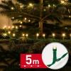 Phenom 5 m-es melegfehér 100 LED-es fényfüzér, zöld kábellel, 100-240V, 6W