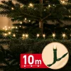 Phenom 10 m-es 200 LED-es melegfehér fényfüzér, zöld kábellel, 100-240V, 6W