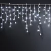 Phenom függöny fényfüzér, 15 m, 600 LED, hidegfehér, átlátszó kábellel