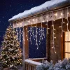 Phenom melegfehér függöny fényfüzér 15 m 600 LED átlátszó kábellel