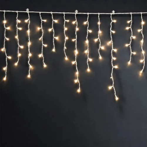 Phenom melegfehér függöny fényfüzér 15 m 600 LED átlátszó kábellel