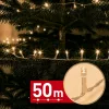 Phenom 50 m-es melegfehér fényfüzér 1000 LED-del, átlátszó kábellel