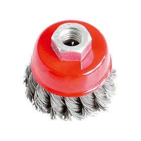   EXTOL CRAFT drótcsiszoló fazékkefe (sarokcsiszolóra) ; sodrott erős 80mm, max. 12500 ford/perc