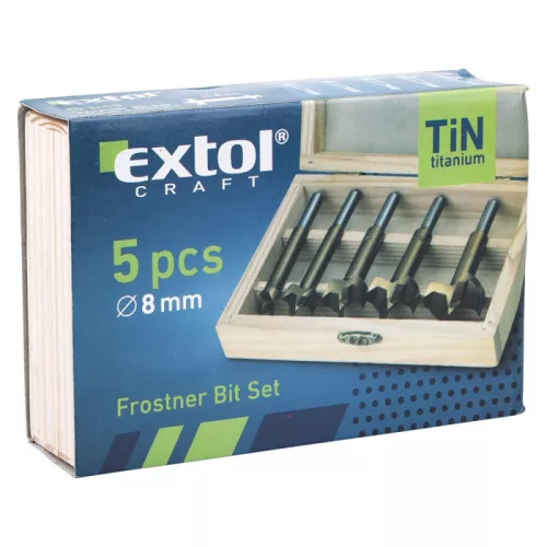 EXTOL CRAFT pánthelymaró készlet 5db-os TITÁN bevonatú; 15, 20, 25, 30, 35mm
