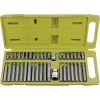 BIT klt. 40 db HEX-TORX-XZN, 10mm, adapter 3/8' és 1/2', CrV, műanyag dobozban