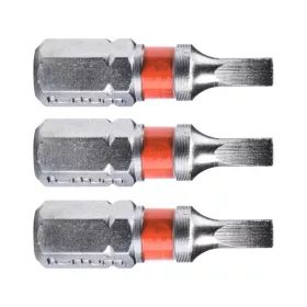   FORTUM behajtóhegy lapos, 3 db, S2 acél; 3×25mm, bliszteren