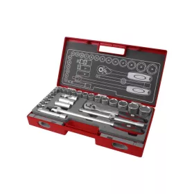   FORTUM dugókulcs klt. 1/2', 27db, 61CrV5 mattkróm; FORTUM