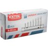 EXTOL PREMIUM csőkulcs klt., 10db (8 csőkulcs+2 hajtóvas), CrV., 6-22mm (6×7;8×9;10×11;12×13;14×15; 16×17;18×19;20×22)