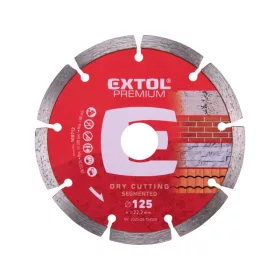   EXTOL PREMIUM gyémántvágó szegmenses; 125×22,2mm, max.12.250 f/min
