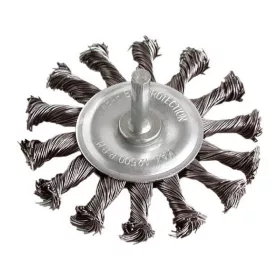   EXTOL CRAFT drótcsiszoló körkefe, 75mm, fúrógépbe fogható: 6mm csap, sodrott erős, hullámos szálú, max 12.500 ford/perc