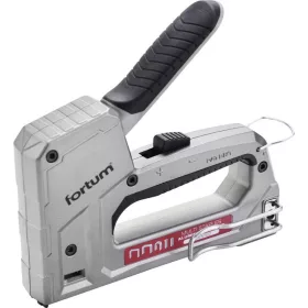   FORTUM tűzőgép, ALUházas, profi, 6 funkciós; kapocs: 6-14×10,6mm és ×11,3mm, U-kapocs10-14×7,6mm, szegek: max.15×2×1,2mm FORTUM