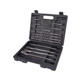  EXTOL CRAFT betonfúró és véső klt. SDS PLUS; 13db, 6,8,10/160mm, 8,10,12/210mm, 10,12,14/260mm, lapos 20,40/250mm, hegyes, horon