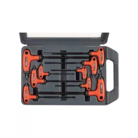   EXTOL PREMIUM torx kulcs klt., 9db ; CV., gumírozott T-nyelű, T10×100, T15×100, T20×100, T25×150, T27×150, T30×150, T40×150, T45