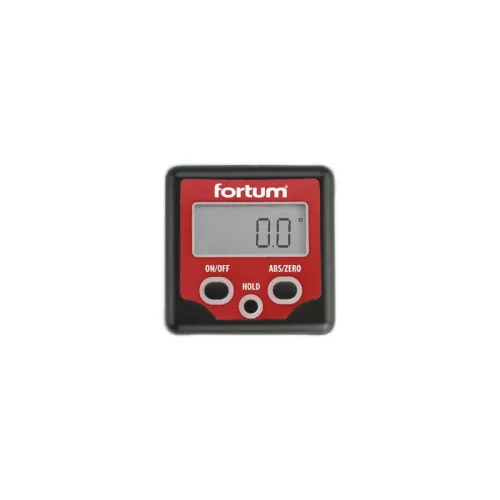 FORTUM digitális szögmérő, mérési tartomány: ±180° (0°-360°), pontoság: ±0,1°, felbontás: 0,1° FORTUM