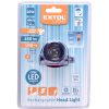 EXTOL LIGHT LED fejlámpa, 10 W, CREE XPL, 450 Lumen; tölthető akkuval, zoom + 3 funkció (teljes/ 1/4 fényerő, villogás), fehér+p