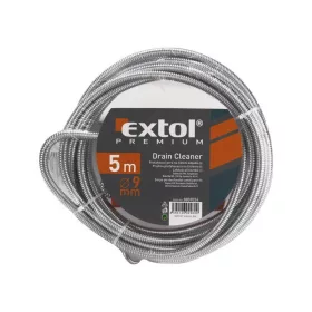   EXTOL PREMIUM lefolyócső tisztító, 10m, 9mm átmérő, kézi tekerővel, tisztító körömmel, (1,9mm drótból sodorva)