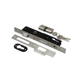   FLAME Biztonsági portálzár cilinderes 40 mm + zárbetét 3 kulccsal, Flame