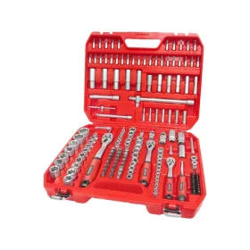   EXTOL PREMIUM dugókulcs klt., CV., racsnis 45fog ; 1/4', 3/8' és 1/2', 172db, műanyag koffer