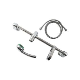   BALLETTO zuhany készlet, fényes; 3 funkciós fej, tömlő 150 cm, szappantartó, fali csúszka