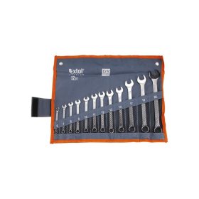   EXTOL PREMIUM csillag-villás kulcs klt., vászon tartóban, CrV. ; 12db, 6-22mm