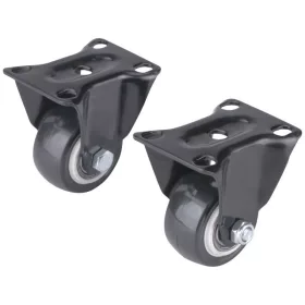   EXTOL PREMIUM készülékgörgő 2 db, fix, fekete PVC, 40mm, max, teherbírás: 30 kg/db