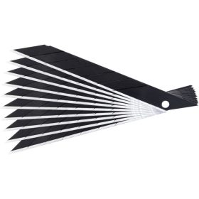   FORTUM pótpenge 10 db, fekete, tripla vágóéllel; 9×100×0,7mm, SK2 acél, HRC > 67, lézeres élezés