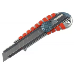   EXTOL PREMIUM tapétavágó kés, csavaros rögz. ALU fémházas, gumírozott; 18mm, pótpenge: 9123A, 8855091