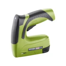   EXTOL CRAFT akkus tűzőgép, Li-ion; 4V, 1300 mAh, kapcsok: 6-14mm (11,3×0,7mm), szegek:6-14mm (1,2×1,0-2,0), max. 30 lövés/perc