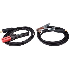   hegesztő kábelpár, földelőkábel csipesszel + munkakábel elektródafogóval, 160A, 5m, 25mm2, csatlakozó: 10-25