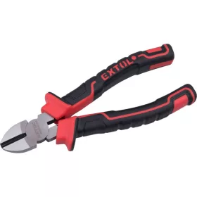   EXTOL PREMIUM oldalcsípő fogó, 190mm, duál vörös/fekete, TPR nyél, akasztós szerszámtartó
