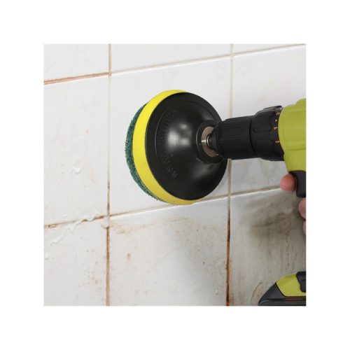 EXTOL CRAFT dörzsölő/csiszoló/polírozó klt. 10 db; 1/4×25 mm csap, fúrógépbe fogható, tépőzáras