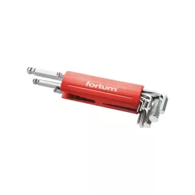   FORTUM imbuszkulcs klt., hosszú, gömbfej, 9db, 1,5-10mm, S2; 1,5-2-2,5-3-4-5-6-8-10, műanyag markolat FORTUM