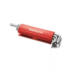   FORTUM torx kulcs klt. 9db, hosszú, T10-50, S2, 10db/cse; T10-T15-T20-T25-T27-T30-T40-T45-T50, műanyag markolat FORTUM