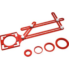   EXTOL PREMIUM négyoldalú vonalzó (szögmásoló, szögsablon), 250×120 mm, ALU