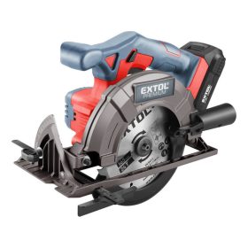   EXTOL PRMIUM akkus körfűrészgép, Share20V, 20V, Li-ion, 1db akku, 1db töltő, 2000 mAh, 0-3650 ford/perc, 165 mm tárcsa