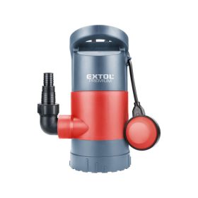   EXTOL PRMIUM szennyvíz búvárszivattyú, talp magasság 3 méretben állítható, 900 W, szállító teljesítmény: 13m3/h, max. száll. 9 m