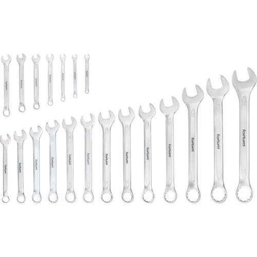 FORTUM csillag-villás kulcs klt. 21db, 6-32mm 61CrV5, mattkróm